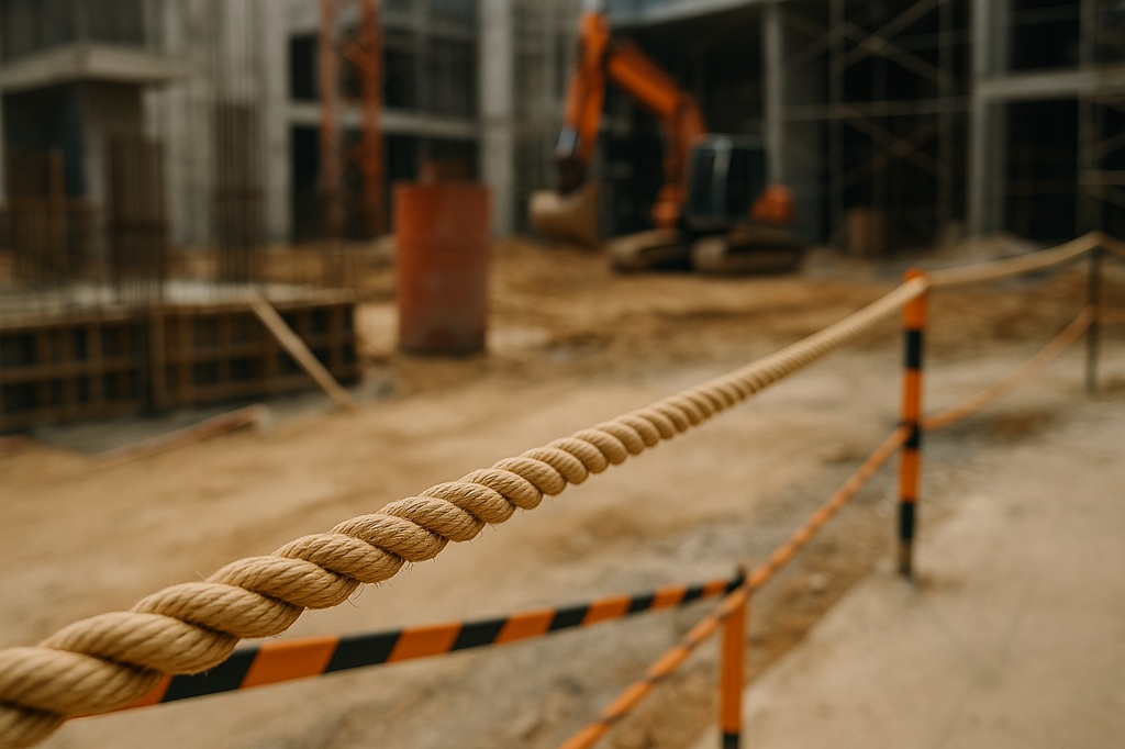 Sử dụng dây thừng trong công trường xây dựng