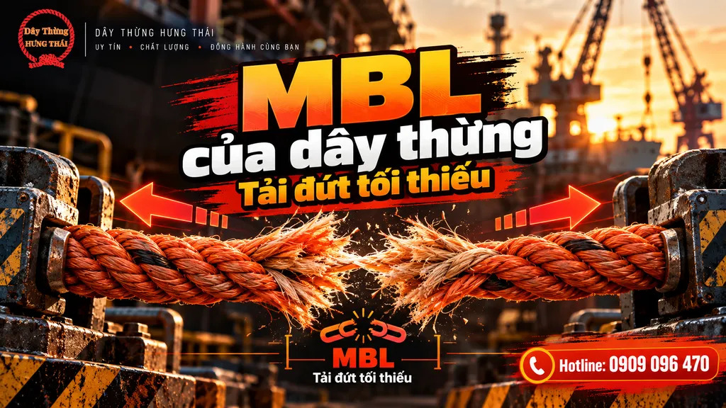Minh họa lực kéo đứt MBL của dây thừng